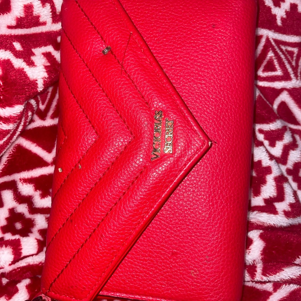 Red wristlet victoria secret wallet